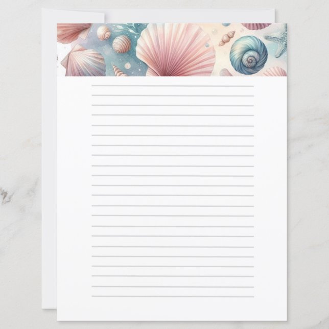 Pastel Seashels Nautical (Voorkant)