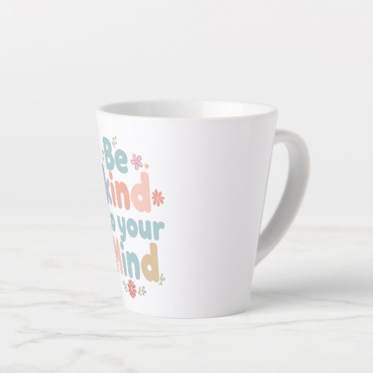 Pastel Self Love Typography Latte Mok (Rechterhoek)