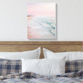 Pastel Serenity Ocean Waves Canvas Afdruk (Insitu (Slaapkamer))