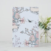 pastel shabby chic briefpapier (Staand voorkant)