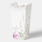 Pastel Shade Blush Roze Wild Bloemen Bruiloft Bedankdoosjes (Achterkant)