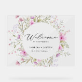 Pastel Shade Rose Wild Mariage Floral Bienvenue (Recto)