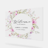 Pastel Shade Rose Wild Mariage Floral Bienvenue (Angle)