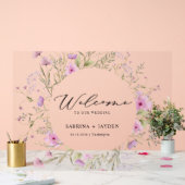 Pastel Shade Rose Wild Mariage Floral Bienvenue (Mariage)