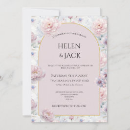 Pastel Shades bruiloft uitnodiging