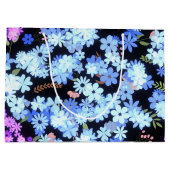 pastel shades floral pattern Black BG Groot Cadeauzakje (Achterkant)