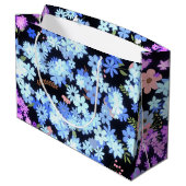 pastel shades floral pattern Black BG Groot Cadeauzakje (Achterkant Gekanteld)