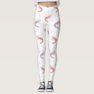 Pastel Shrimps Patroon Leggings