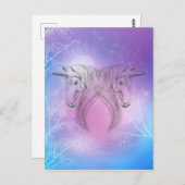 Pastel Silver Unicorns Briefkaart (Voorkant / Achterkant)