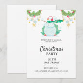 Pastel Simple Christmas Party Invitation (Devant / Derrière)