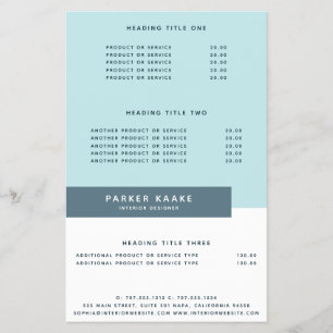 Pastel Simple Modern Geometric Blue Flyer