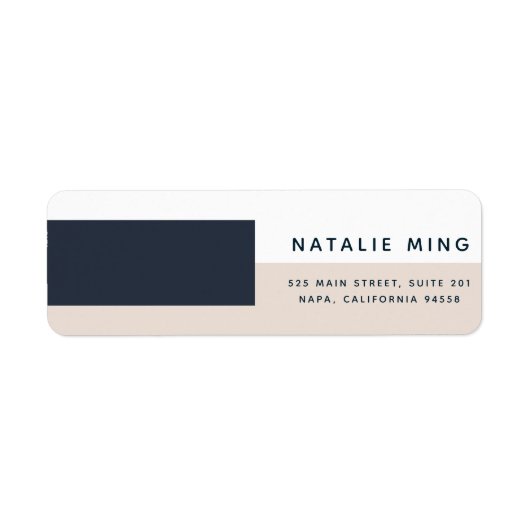 Pastel Simple Moderne Geometric Etiket (Voorkant)