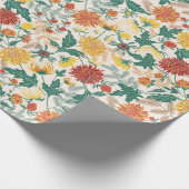Pastel Sinaasappel Geel Lente Dahlia Bloemen Bruil Cadeaupapier (Hoek)