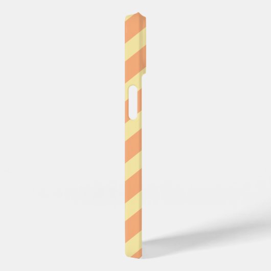 Pastel Sinaasappel gele diagonale strepen Case-Mate iPhone Case (Achterkant / Rechts)