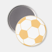 Pastel Sinaasappel voetbal Magneet (Voorkant / Achterkant)