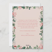 Pastel Single Photo Christmas Carte de vacances (Dos)