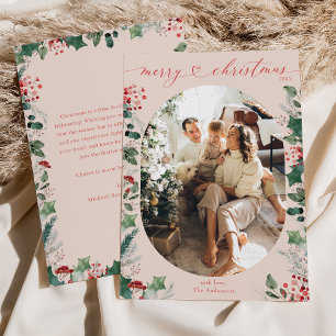 Pastel Single Photo Christmas Carte de vacances