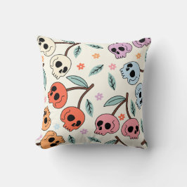 Pastel Skull Artistiek en grillig design Kussen