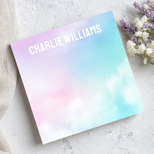 Pastel sky clouds moderne naam post-it® notes