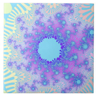 Pastel Sky Sunburst Tegeltje