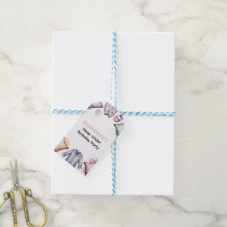 Pastel Slaap Onder Meisje Verjaardagsfeest Bedankt Cadeaulabel