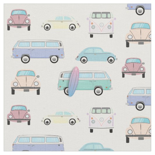 Pastel Slug Bug en bus auto Stof (Close Up)