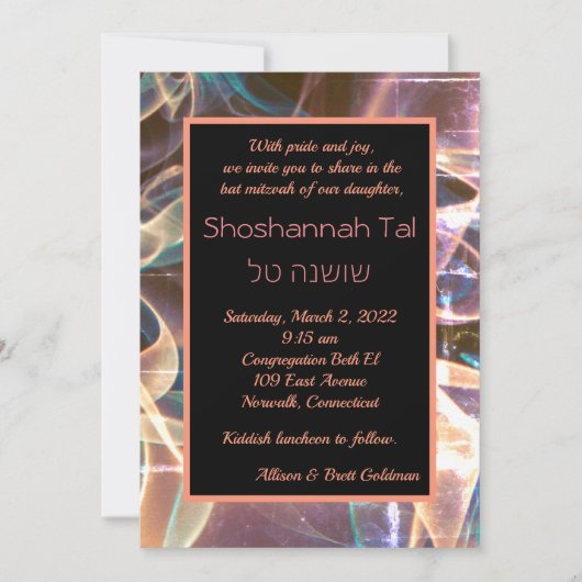 Pastel Smoke Invitation Kaart (Voorkant)