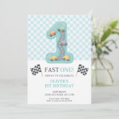 Pastel Snel Eén Verjaardagsauto Kaart (Staand voorkant)