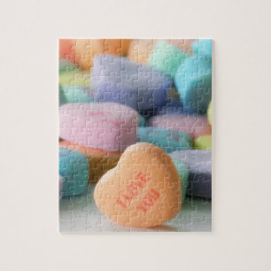 pastel snoep harten Valentijnsdag puzzle gift Legpuzzel