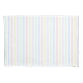 Pastel Snoep Stripe Nostalgic 1970's Paar van Kussensloop (Voorkant-Links)