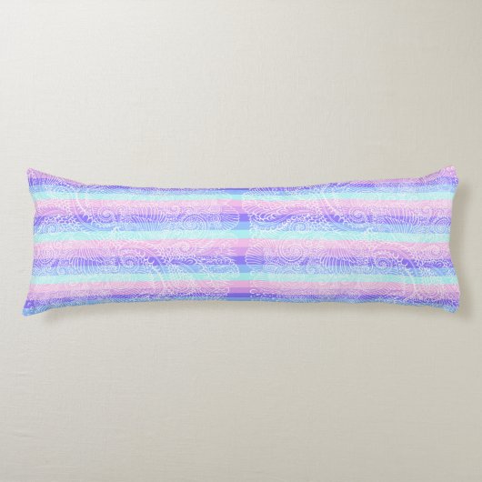 Pastel Snoep wervelingen | Gestreept zacht fantasi Lichaamskussen (Voorkant)