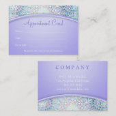 Pastel Snowflake Mandala Carte de rendez-vous (Devant / Derrière)