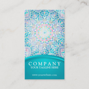 Pastel Snowflake Mandala Visitekaartje