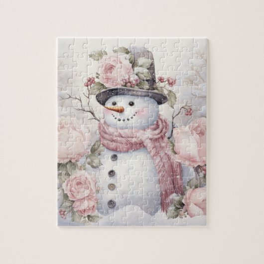 Pastel Snowman_05 Puzzle (Vertical)