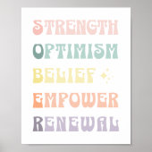 Pastel Sober Ondersteuning Poster (Voorkant)