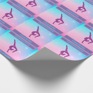Pastel Sparkle Gymnastiek Cadeaupapier