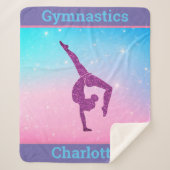 Pastel Sparkle Gymnastiek Sherpa Deken (Voorkant)
