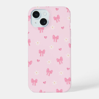 Pastel Speelse Lint Patroon iPhone 15 Hoesje