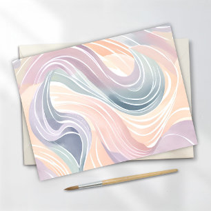Pastel Spiraalpatroon Waterverf Licht Kleurrijk Briefkaart