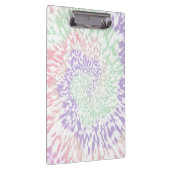 Pastel Spiral Shibori Floral Tie Dye Hippie Retro Klembord (Rechts)