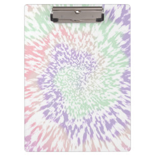 Pastel Spiral Shibori Floral Tie Dye Hippie Retro Klembord