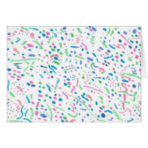 Pastel Splatter Confetti Imprimer Carte de voeux
