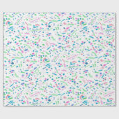 Pastel Splatter Confetti Print Cadeaupapier (Vlak)