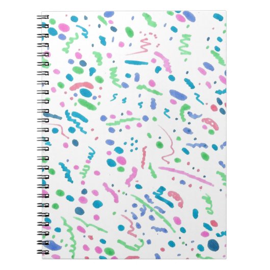 Pastel Splatter Confetti Print Notitieboek (Voorkant)