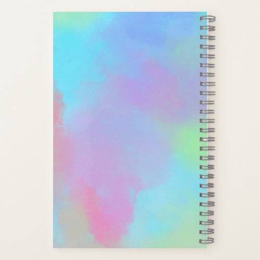Pastel Splatter Pattern Notebook Notitieboek (Achterkant)