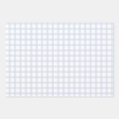 Pastel spring blauw en roze tartan en Sakura Inpakpapier Vel (Voorkant)