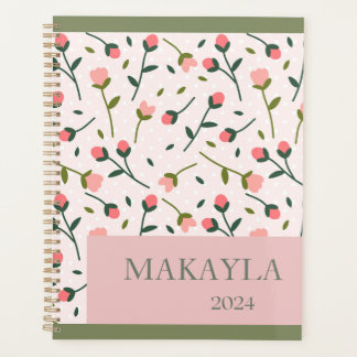 Pastel Spring Bloemen Gepersonaliseerde Planner