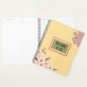 Pastel Spring Bloom-Plaid Weekly-Monthly Planner (Devant avec enveloppe)