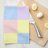 Pastel Spring Color Checkers Theedoek (Quarter Fold)