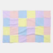 Pastel Spring Color Checkers Theedoek (Horizontaal)